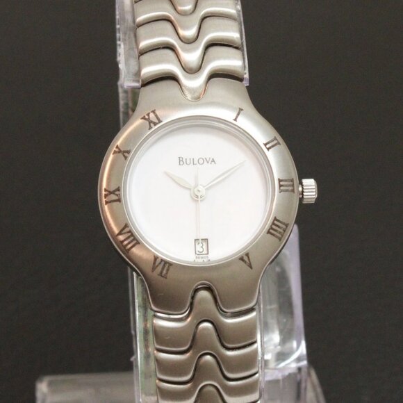 Bulova Contemporary Casual Watch Stainless Case Bracelet White Dial 25mm - Picture 6 of 11